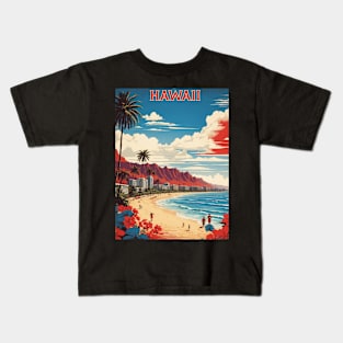 Hawaii United States of America Tourism Vintage Poster Kids T-Shirt